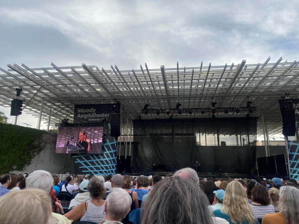 Crowd outside at the Moody Amphitheater in Austin