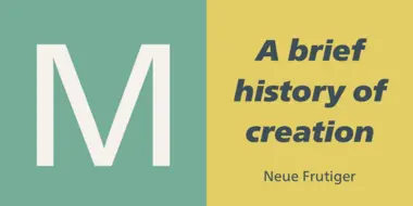 Neue Frutiger two Neue Frutiger