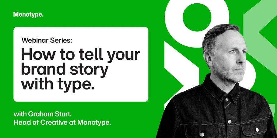 Promotional graphic for Monotype’s on-demand webinar featuring PDG content.